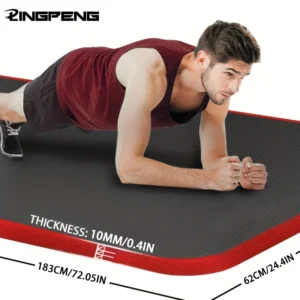 10MM Extra épais 183cmX62cm tapis de Yoga NBR tapis d'exercice antidérapant Fitness sans goût Pilates entraînement tapis de gymnastique avec pansement