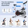 Vélo Spinning Indoor Magnétique - Système Silencieux, Mesure Calories/Fréquence Cardiaque, Connexion Bluetooth | Cardio Intense