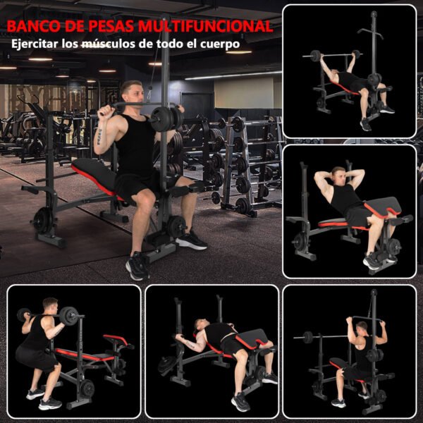 Banc de musculation pliable polyvalent, dossier réglable, équipement de fitness moderne pour la maison, fabriqué en acier, résistance accrue