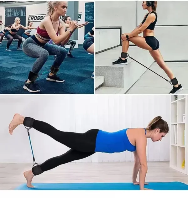 Bandes extensibles de cheville, bandes de résistance de force de Fitness pour la flexibilité, ensemble pour Yoga, hanche, jambe, entraîneur de force
