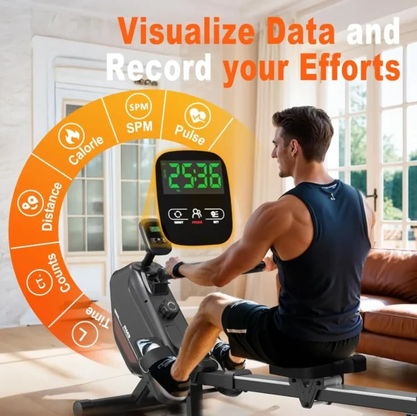 image_4 MettleMatic -Rameur Pliable RM3, Capacité 150kg, 300N Magnetic 02/10/2018, 16 recycleurs, Bluetooth