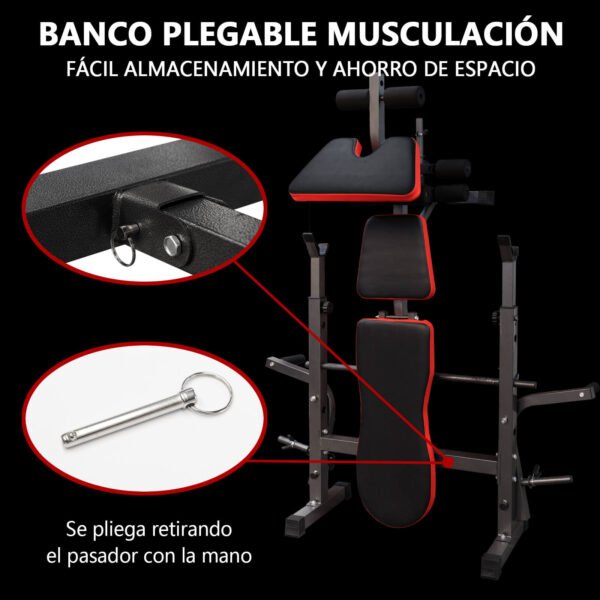 Banc de musculation pliable polyvalent, dossier réglable, équipement de fitness moderne pour la maison, fabriqué en acier, résistance accrue
