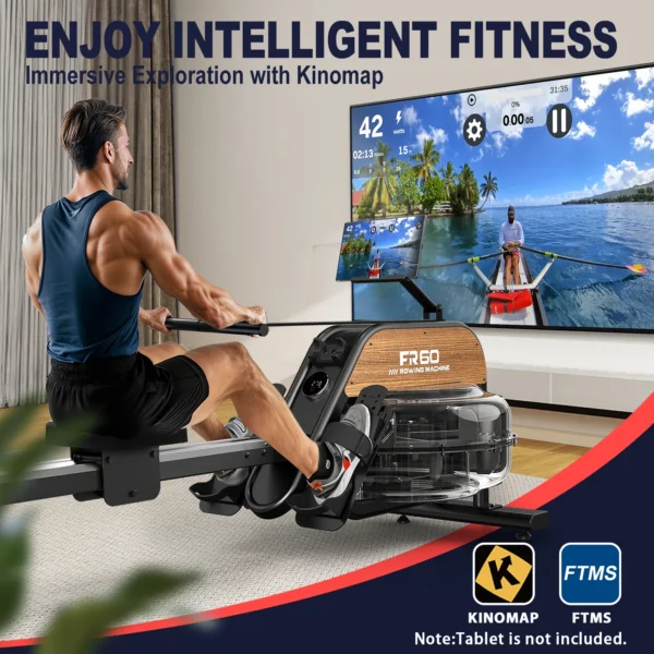 r Fysiq Home, fabriqué en bois de haute qualité, réservoir extra-large de 28 L, résistance accrue de 50 %, écran Bluetooth, hauteur maximale de l'utilisateur 200 cm