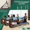 Rameur pliant en bois Fysiq V-W3, Bluetooth, pliable, pour les utilisateurs 1,2 à 2 m, maximum 175 kg