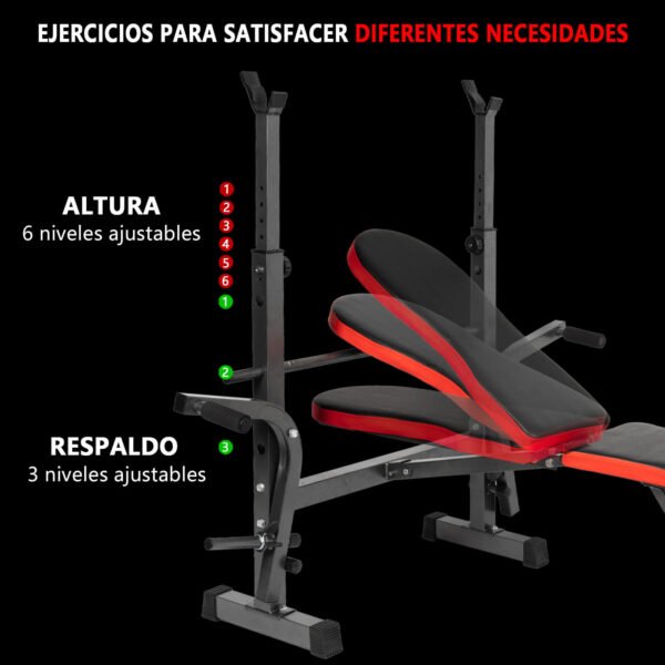 Banc de musculation pliable polyvalent, dossier réglable, équipement de fitness moderne pour la maison, fabriqué en acier, résistance accrue