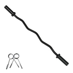 Barre de musculation  Premium 1,2-2,2 m en acier noir mat, charge maximale 500-700 lb, antidérapante, unisexe, pour salle de sport à domicile haut de gamme, entraînement musculaire