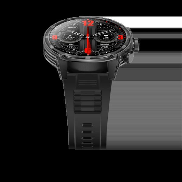 img_alibaba_1772567942_0.jpg Montre intelligente pour homme GV99 avec écran HD de 1,85 pouce, étanche IP67, modes multisports, enregistrement sportif, appel BT5.0, boussole, e-mail