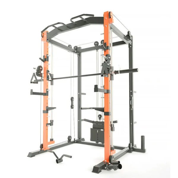 Professionnel Premium 3-en-1 Squat Rack Smith Machine Système Écologique Core Muscle pour Home Gym Musculation Bras Exercice