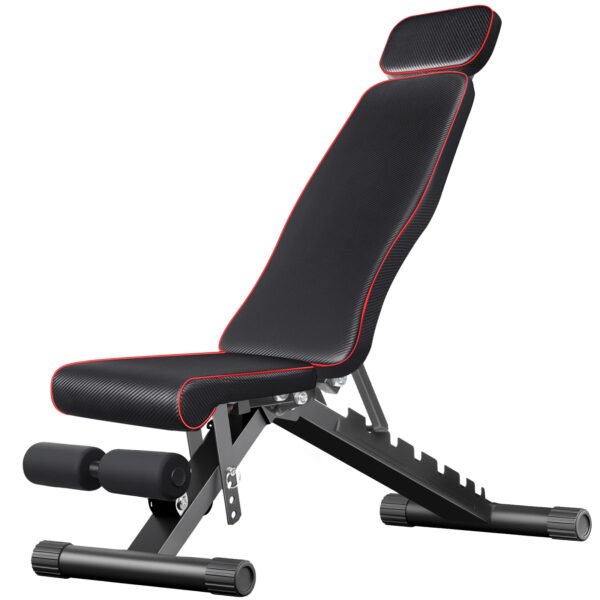 Banc de musculation pliable en promotion pour haltères, abdominaux, fitness à domicile, entraînement de force réglable et inclinable