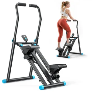 kf-A8d9082e074bb4d9e89a1e423fce41960x Escalier Stepper nouvelle Version verticale compacte pliante grimpeur d'exercice avec plage de marche étendue guidon et pédales réglables