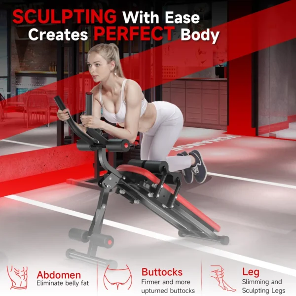 Appareil d'entraînement multifonctionnel à domicile pour l'entraînement abdominal pour l'entraînement complet du corps Machine abdominale Ab avec moniteur LCD jusqu'à 150 kg