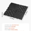 Tapis de drainage emboîtable, 310x310 mm, dalles de sol de drainage modulaire emboîtable, 40 pcs, coussin de sol à épisser en PP antidérapant noir, tapis de douche, pour garage, jardin, cuisine