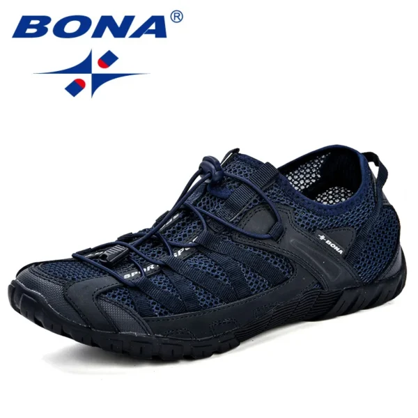 BONA-Chaussures de course en maille confortable pour hommes, baskets d'athlétisme à lacets, de jogging et de marche en plein air, nouveau style populaire, 2023