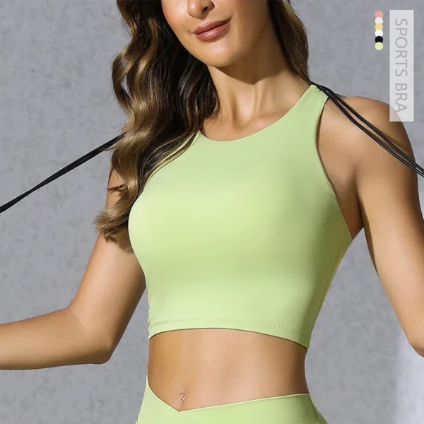 Soutien-gorge respirant antichoc avec coussinets de poitrine pour femme, soutien-gorge de yoga, soutien-gorge de sport, soutien-gorge de course, haute présidence, nouveau