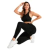 kf-S250d9477a1204aeaa95c3752c2df4ae5g Costume 2 pièces, combinaison de yoga pour femmes, belle combinaison de pantalons taille haute au dos, vêtements de sport idéaux super élastiques sans couture