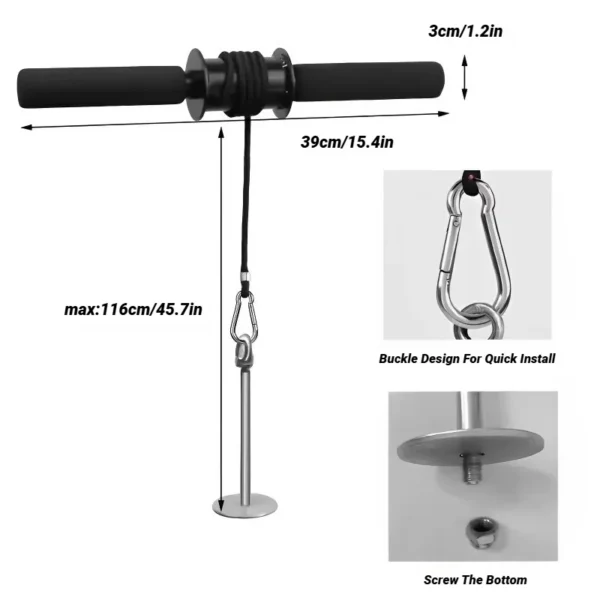 kf-S3363b193f5c244a79e613222a6f23dbeC Poignet avant-bras Blaster bras musculation formateur rouleau d'exercice avec poignée équipement de Fitness combat de poids à domicile
