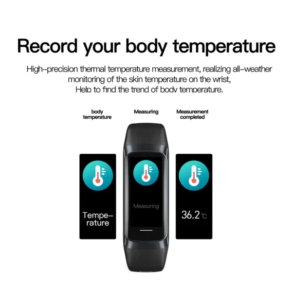 Smartwatch moniteur de température corporelle horloge de Fitness sport 3ATM étanche hommes bracelet de montre intelligente pour femmes IOS Android 2025