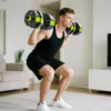 Sportnow – ensemble d'haltères réglables, 20 kg, 6 en 1, comme Kettlebell, support push-up pour salle de sport et maison