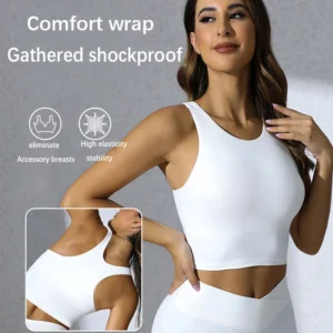 Soutien-gorge respirant antichoc avec coussinets de poitrine pour femme, soutien-gorge de yoga, soutien-gorge de sport, soutien-gorge de course, haute présidence, nouveau