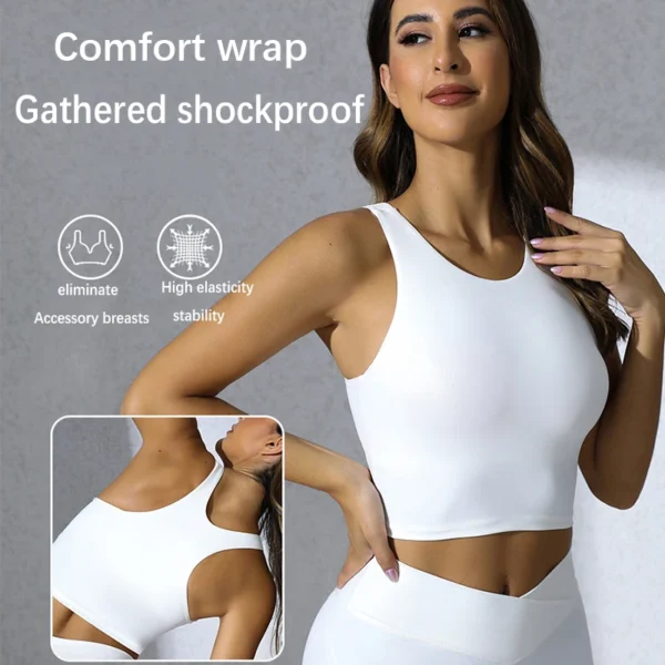 Soutien-gorge respirant antichoc avec coussinets de poitrine pour femme, soutien-gorge de yoga, soutien-gorge de sport, soutien-gorge de course, haute présidence, nouveau