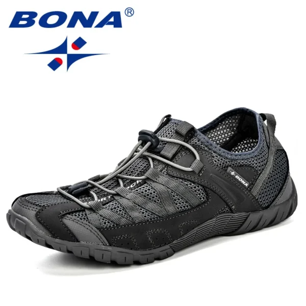 BONA-Chaussures de course en maille confortable pour hommes, baskets d'athlétisme à lacets, de jogging et de marche en plein air, nouveau style populaire, 2023