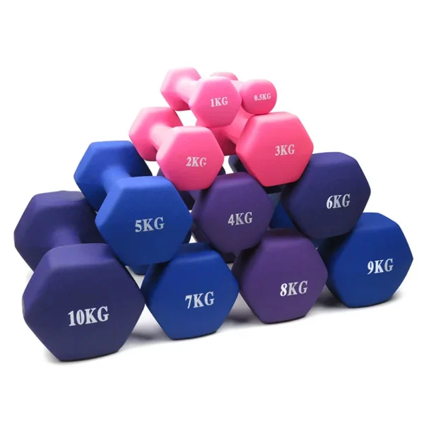 Haltère d'haltérophilie pour femmes, 0.5/1kg, nouveau Design en forme d'os, équipement de Fitness Portable, haltère Hexagonal en fer massif, 1 pièce