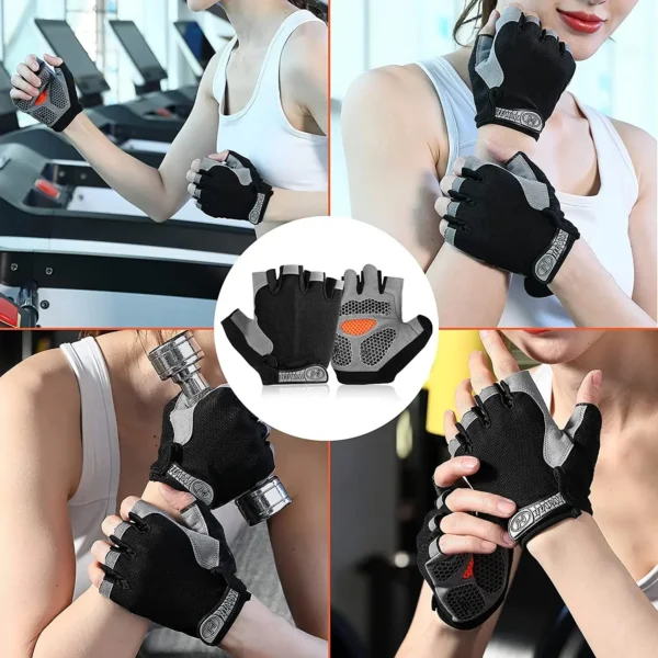 Gants de gymnastique femmes hommes haltérophilie haltère Fitness Sport entraînement gants d'exercice antidérapant respirant sans doigts gants de cyclisme