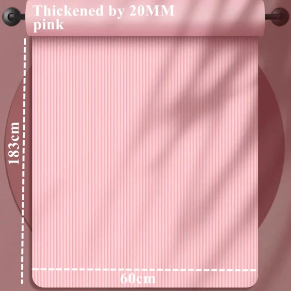 20MM 183 × 60cm d'épaisseur tapis de Yoga anti-dérapant Sport tapis de Fitness couverture pour l'exercice Yoga et Pilates tapis de gymnastique équipement de Fitness