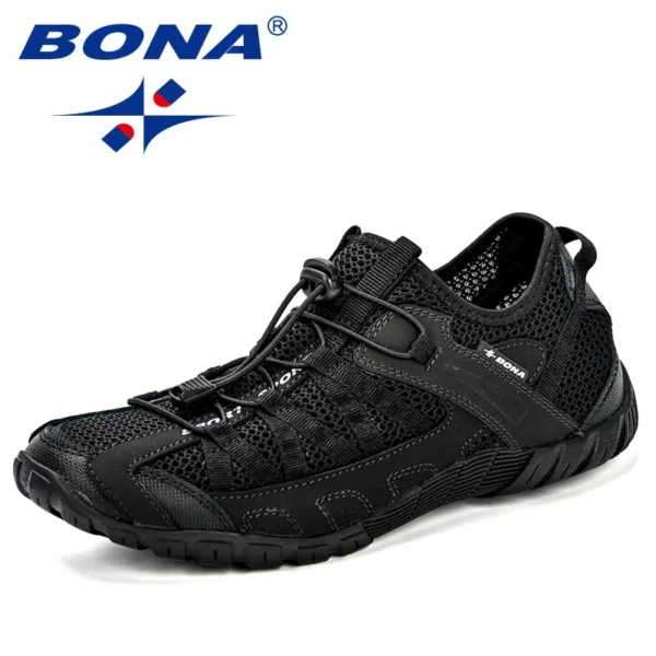 BONA-Chaussures de course en maille confortable pour hommes, baskets d'athlétisme à lacets, de jogging et de marche en plein air, nouveau style populaire, 2023