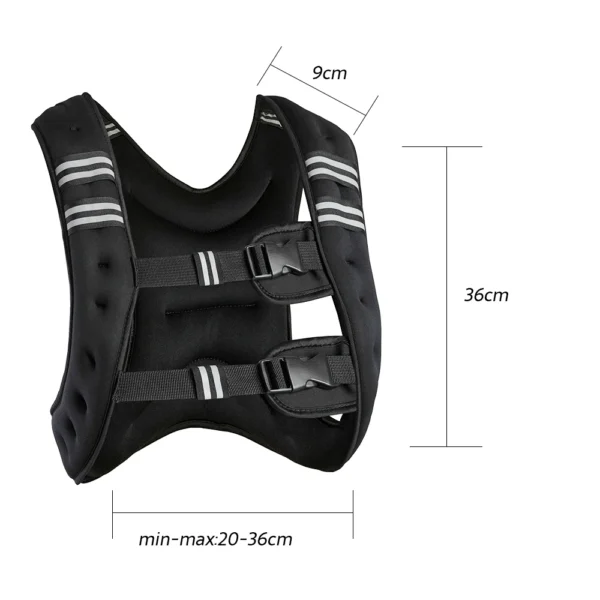 Gilet de poids 10 kg gilet de course poids hommes/femmes, entraînement avec poids gilet d'entraînement pour fitness, musculation, course à pied