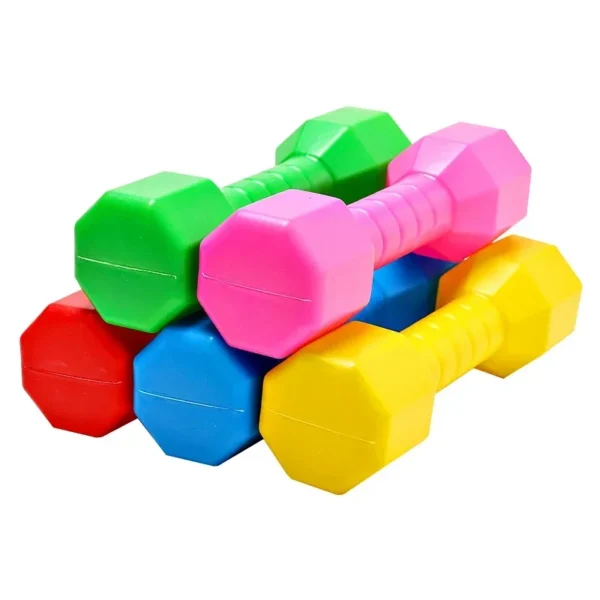 Équipement de Fitness en plastique pour enfants, haltère, entraînement, Performance, outil de danse en plein air, exercice d'entraînement, jouet coloré, 2 pièces