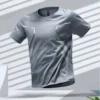 T-shirt haut tendance pour hommes, doux pour la peau, respirant, hautement élastique, à séchage rapide, 2025