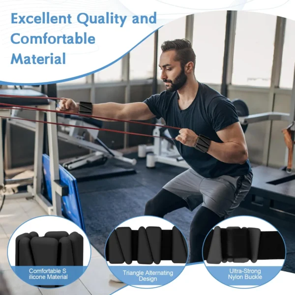 kf-Sb148566db46b41239a8ef71103405d3d2 Bracelets de poids Pilates, poids de poignet et de cheville pour femmes, lot de 2, 1LB/ 2LB chacun