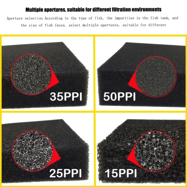 kf-Sc3734eba7ad9468e96b82e47af6b988dq Éponge de mousse de filtre d'aquarium de poisson, feuille de tampon de mousse de média filtrante d'éponge de filtre biochimique d'aquarium de mousse de filtration