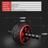 Roue à roulettes Ab pour entraînement de base Abs, équipement de Fitness antidérapant pour gymnastique à domicile, exercice d'entraînement Abdominal pour hommes et femmes