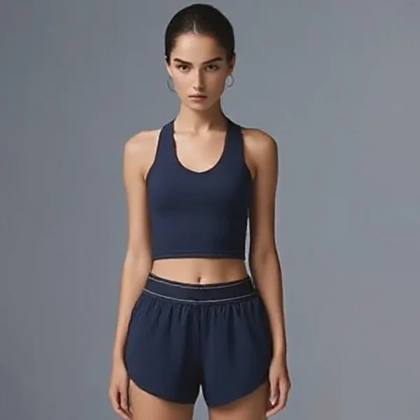 Ensemble de vêtements de Yoga pour femmes, rembourré, sans couture, hauts avec short/Leggings, séchage rapide, vêtements de sport, Fitness, 2025