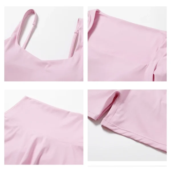 Ensemble de sport à séchage rapide pour femme, survêtement de yoga, chemise à manches longues, vêtements de course et d'entraînement, 2 pièces