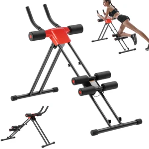 Appareil d'entraînement abdominal pliable avec résistance réglable, structure en acier compacte pour la maison, machine portable pour exercices de renforcement du tronc