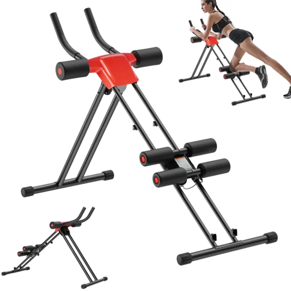 Appareil d'entraînement abdominal pliable avec résistance réglable, structure en acier compacte pour la maison, machine portable pour exercices de renforcement du tronc