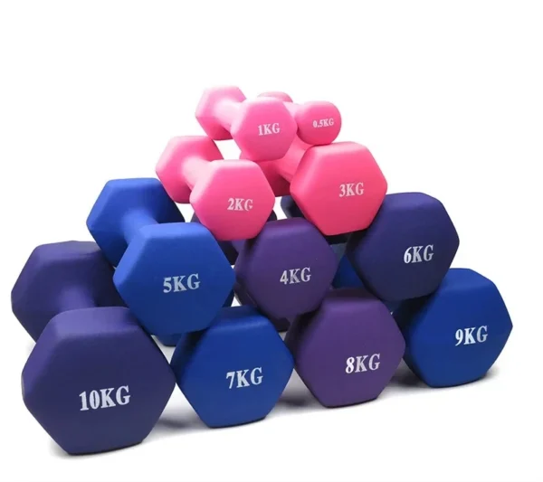 Haltère d'haltérophilie pour femmes, 0.5/1kg, nouveau Design en forme d'os, équipement de Fitness Portable, haltère Hexagonal en fer massif, 1 pièce