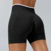 Short de Yoga Colorblock sans couture, haut de gamme, serré, hanche pêche, short de sport, vêtements chauds pour femmes, pantalons de course, de Fitness