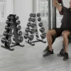 kf-Sf23d67042d4f46b6b2b891eb4e252362L Support de poids en acier inoxydable pour salle de sport à domicile, cadre A à 5 couches, noir et blanc, stockage de DumbHavana dans les maisons, les hôtels et les gymnases