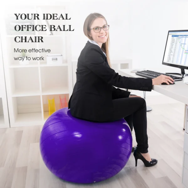 Balle de Yoga de remise en forme, balle d'équilibre de Yoga, balle d'équilibre de Fitness antidéflagrante avec pompe à Air pour Pilates, balle de stabilité de Yoga