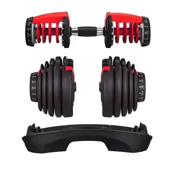 SIHAO 24/40KG 52.5/90LBS haltère réglable équipement de gymnastique pour l'entraînement musculaire des bras haltère de Fitness à changement rapide