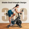Vélo d'Appartement pour la Maison - Vélo de Fitness d'Intérieur Silencieux avec Résistance Magnétique Réglable, Écran LCD, Siège Confortable, pour Entraînement Cardio, Capacité de Charge 122KG
