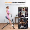 Squat Machine 2in1 Squat rameur installation facile équipement d'exercice pliable.