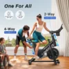 Vélo d'Appartement pour la Maison - Vélo de Fitness d'Intérieur Silencieux avec Résistance Magnétique Réglable, Écran LCD, Siège Confortable, pour Entraînement Cardio, Capacité de Charge 122KG