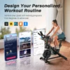 Vélo d'Appartement pour la Maison - Vélo de Fitness d'Intérieur Silencieux avec Résistance Magnétique Réglable, Écran LCD, Siège Confortable, pour Entraînement Cardio, Capacité de Charge 122KG