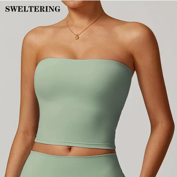 Gilet de Yoga sans bretelles pour femmes, soutien-gorge de sport Sexy, beau dos, sous-vêtements pour femmes, haut de Fitness à séchage rapide, absorbant les chocs