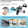 Mini Vélo d'Appartement, Pedalier d'appartement Portable avec Ecran LCD, Résistance Réglable, Bras Jambes Entraîner, Noir/Noir Argent